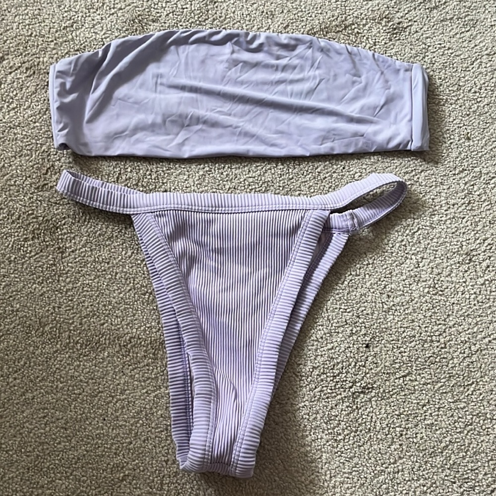 Meshki strapless bikini high leg lilac